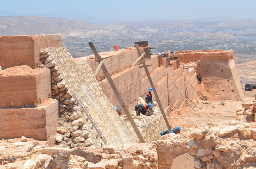 rehabilitation du mur sud